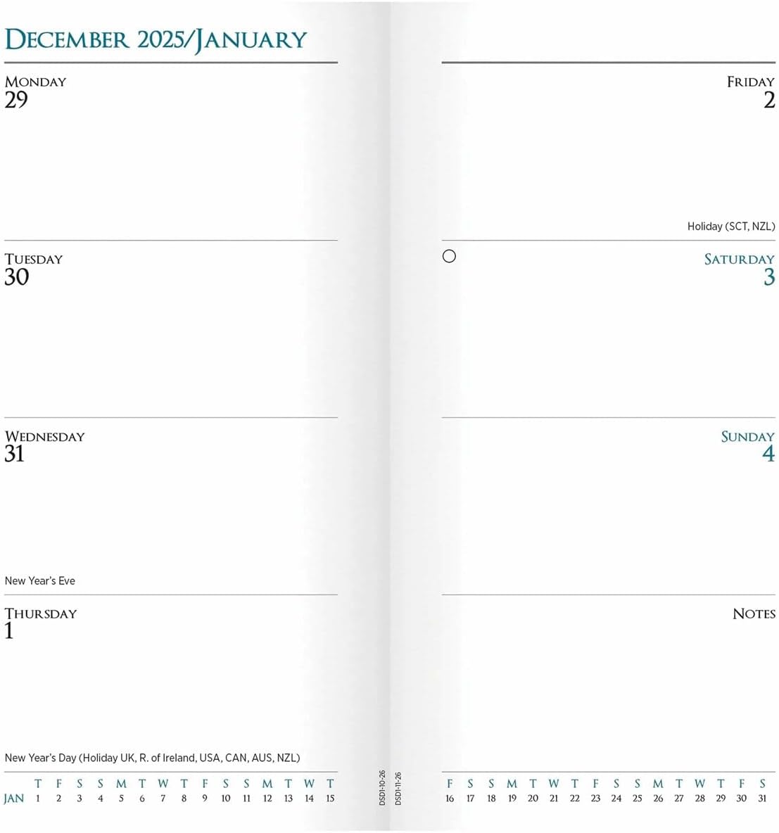 Carousel Worldwide, Jo Grundy Country Days 2026 Deluxe Slim Diary Planner