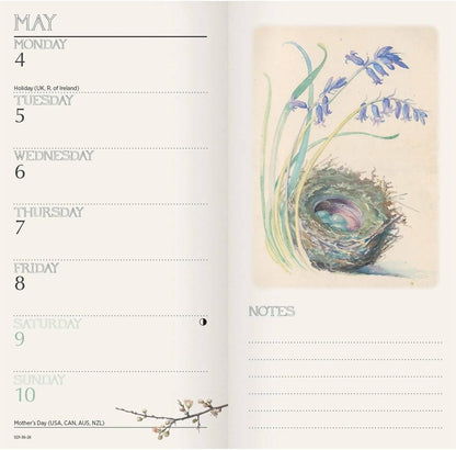 Carousel Worldwide, Edith Holden, Country 2026 Deluxe Slim Diary Planner