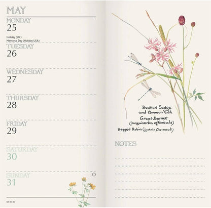 Carousel Worldwide, Edith Holden, Country 2026 Deluxe Slim Diary Planner