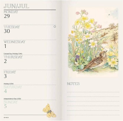 Carousel Worldwide, Edith Holden, Country 2026 Deluxe Slim Diary Planner