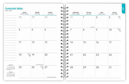 Blue Heelers | 2026 6 x 7.75 Inch Spiral-Bound Wire-O Weekly Engagement Planner Calendar | New Full-Color Image Every Week | BrownTrout | Animals Dog Breeds Pets