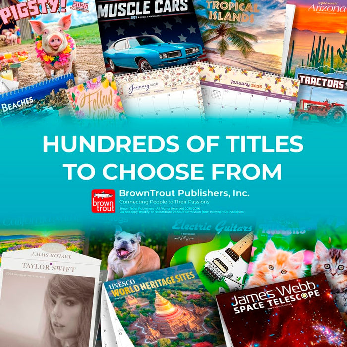 Blue Heelers | 2026 6 x 7.75 Inch Spiral-Bound Wire-O Weekly Engagement Planner Calendar | New Full-Color Image Every Week | BrownTrout | Animals Dog Breeds Pets