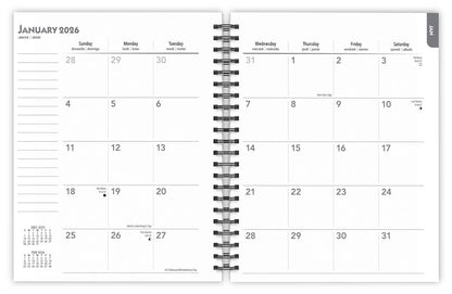 The BrownTrout Portrait Series: The Noble Horse | 2026 6 x 7.75 Inch Spiral-Bound Wire-O Weekly Engagement Planner Calendar | New Image Every Week | Pets Equestrian