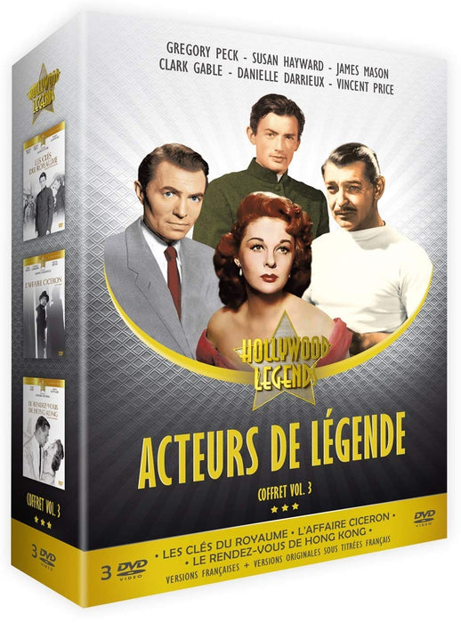 Coffret acteurs de légende 3 films : les clés du royaume ; l'affaire cicéron ; le rendez-vous de hong-kong