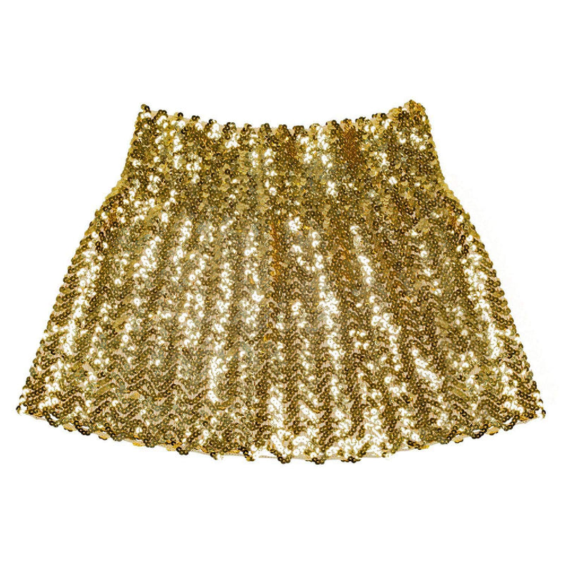 Boland - Mini Rock mit Pailletten, Einheitsgröße für Erwachsene, dehnbarer Gummibund, Disco, Kostüm, Karneval, Mottoparty