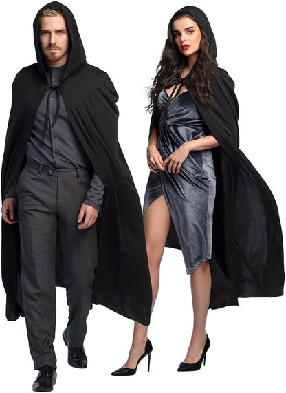 Boland - Umhang mit Kapuze Dust, 180 cm, 100 % Polyester, Unisex, Hexe, Mittelalter, Reiter, Vampir, Halloween, Kostüm, Karneval, Mottoparty