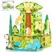 PicassoTiles PTQ12 Magneettegels, bouwblok, safari-themaset met 8 compatibele magnetische dierenactiefiguren, bouwblokken voor peuters, creatieve speelgoed, STEAM educatieve leervaardigheden, leeftijd
