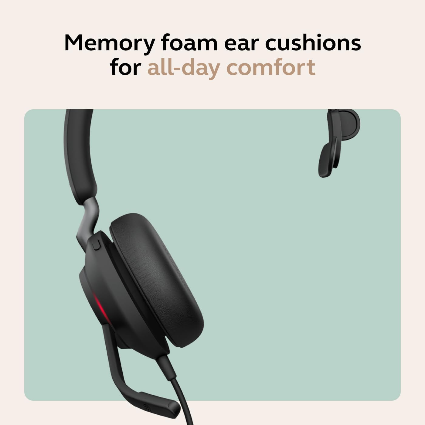 Jabra Evolve2 40 SE - USB-C/A Corded Mono Headset | Certified for UC Platforms |