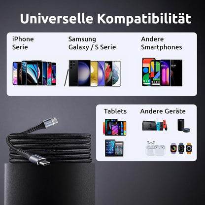 Intenso C315C - Cavo USB-C a USB-C da 60 W, ricarica rapida, 1,5 m, per iPhone, Samsung Galaxy, Macbook, laptop, iPad, colore: Nero