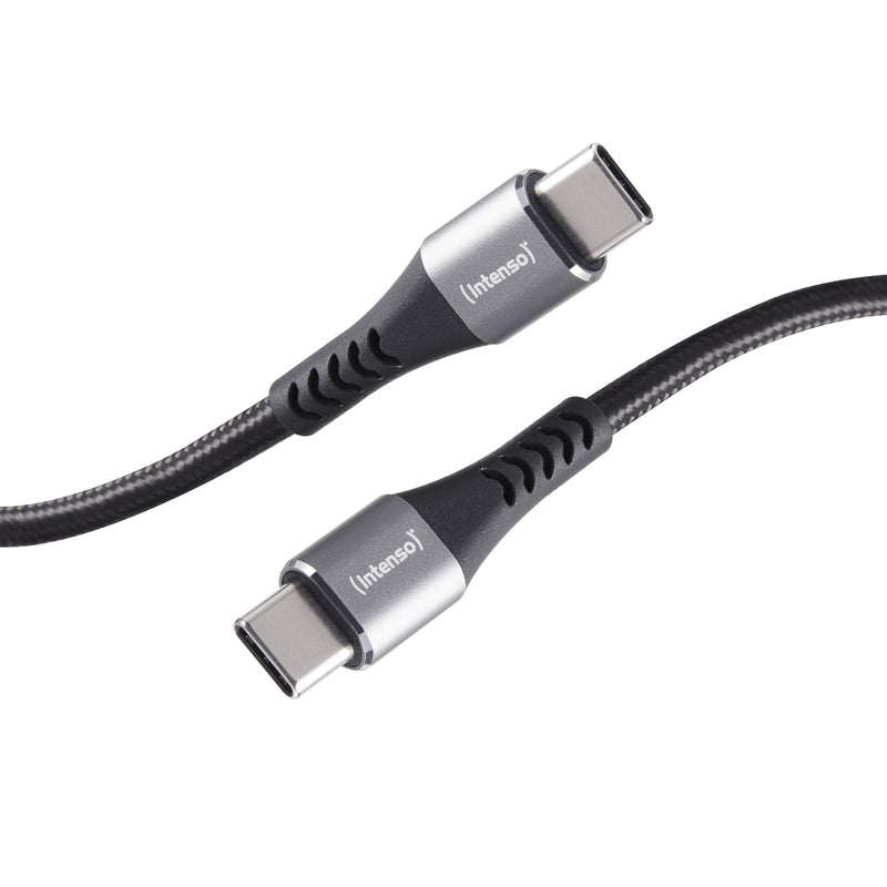 Intenso C315C - Cavo USB-C a USB-C da 60 W, ricarica rapida, 1,5 m, per iPhone, Samsung Galaxy, Macbook, laptop, iPad, colore: Nero