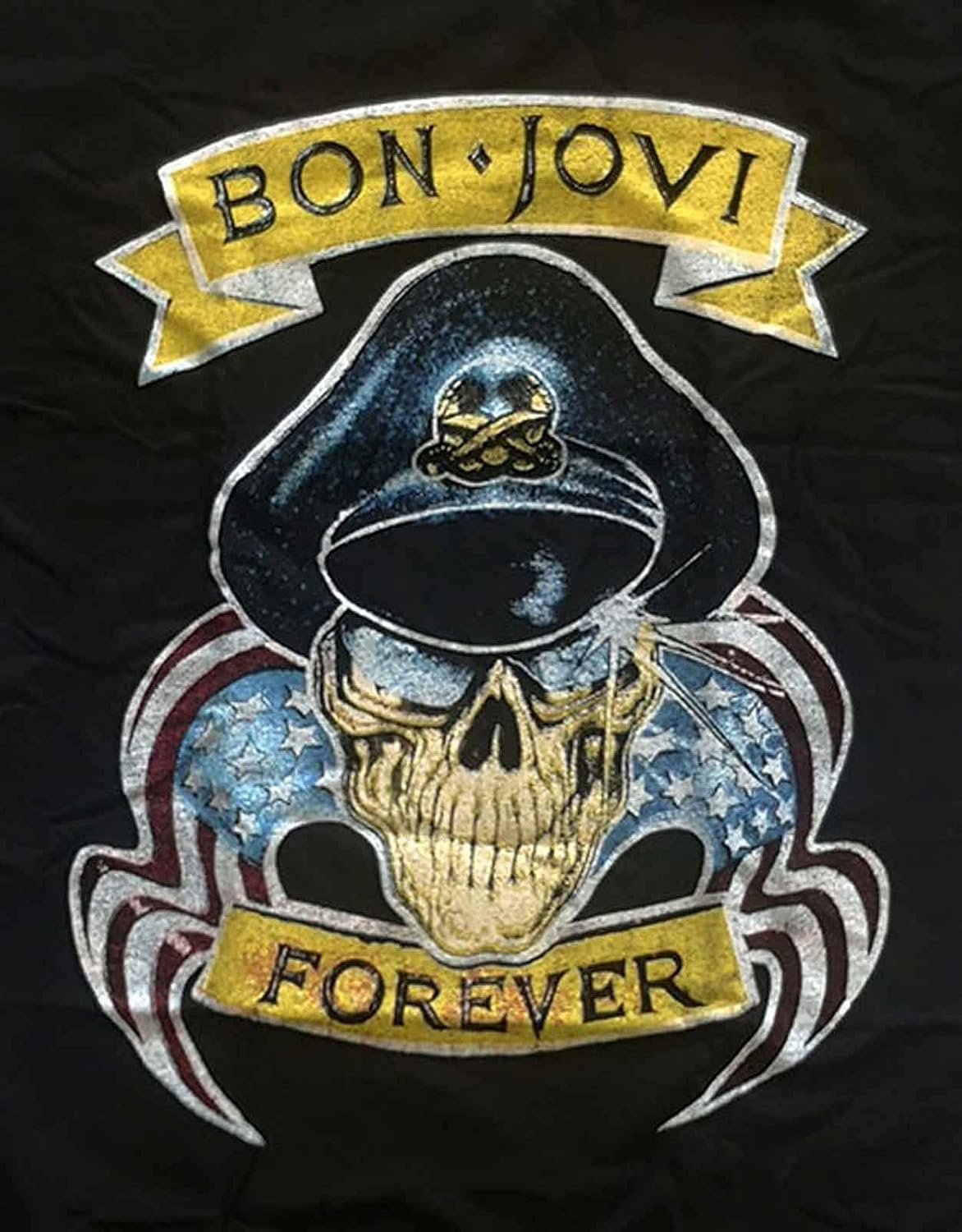 Bon Jovi T Shirt Forever Band Logo Official Black Unisex XL