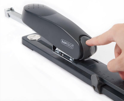 Rapesco R79026A3 790 Long Arm Stapler, 50-Sheet Capacity, Grey