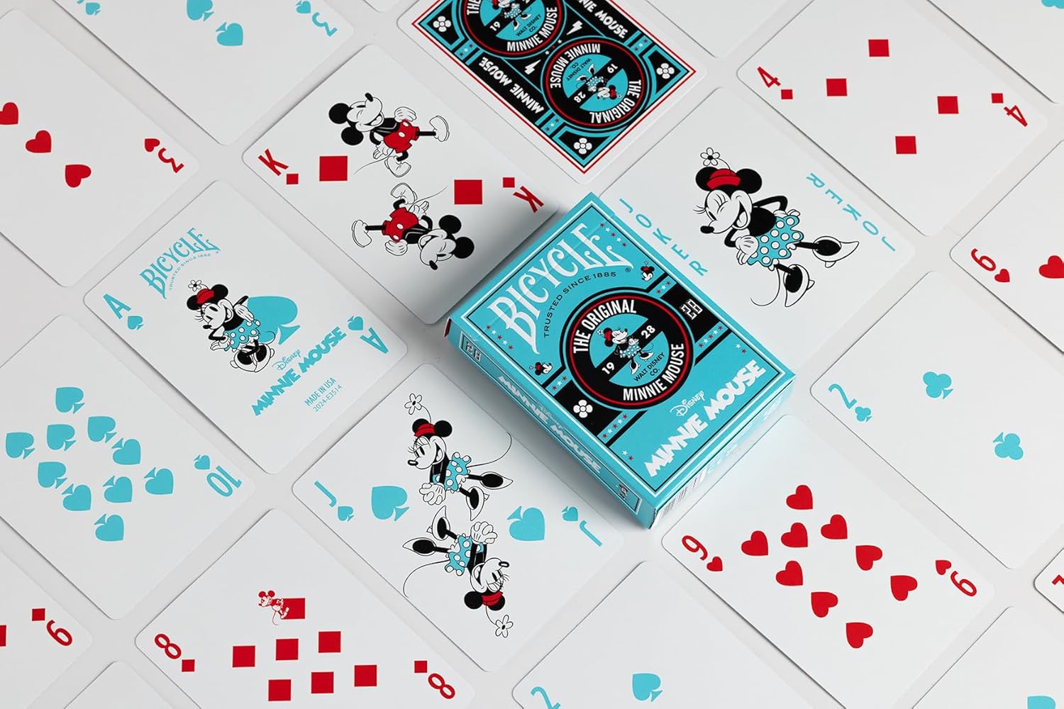 Bicycle Disney Classic Minnie Inspired Playing Cards, Light Blue