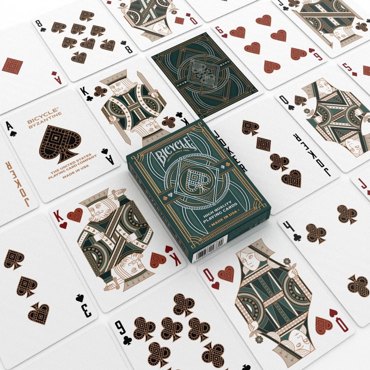 Bicycle - Bizantine Baraja de Cartas Americana para Juegos sociales, Familiares, Magia y coleccionismo