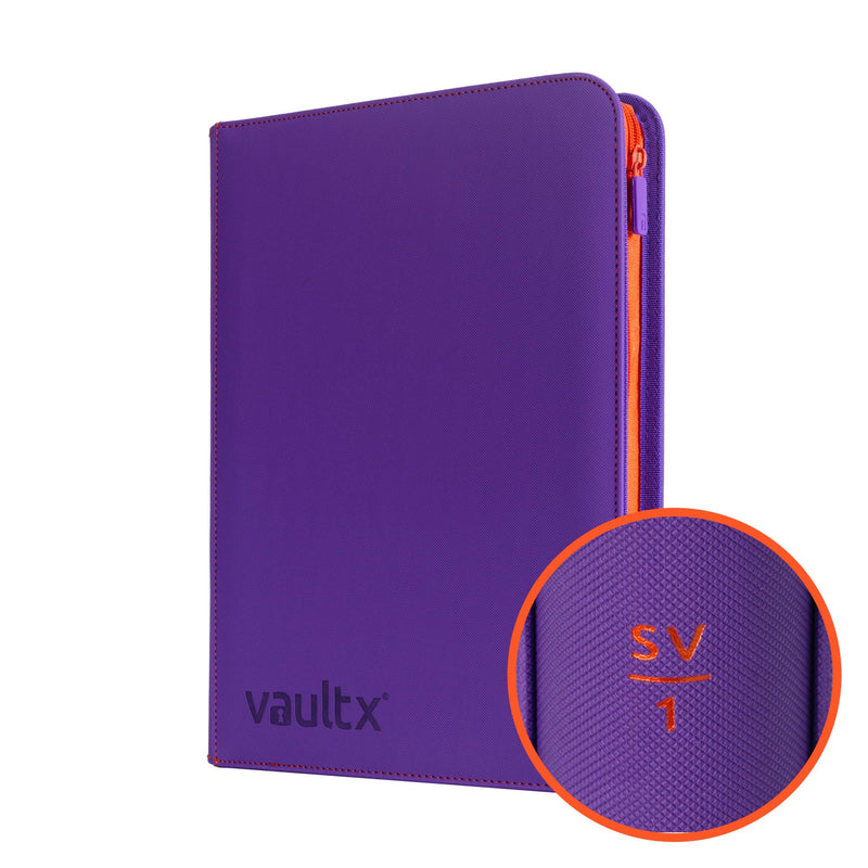 Vault X 9 Pocket Trading Card Zip Binder, 360 Cards, Compatible with Pokemon Scarlet & Violet Base Set, Premium Exo-Tec Album Material, 20 Side-Loading Pages, Folder for Collectible TCG (SV1)