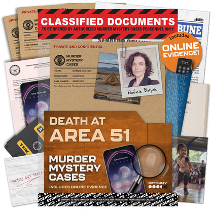 Lucky Egg Murder Mystery Case File Game Murder of an Activist - Detective Game with Realistic Crime Solving Experience (Area 51