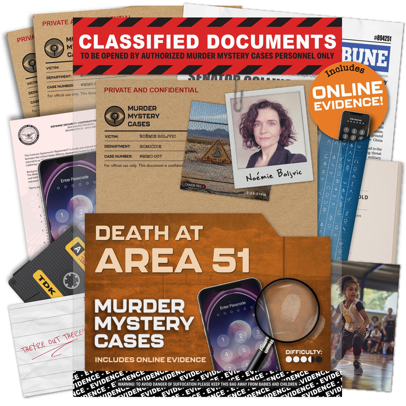 Lucky Egg Murder Mystery Case File Game Murder of an Activist - Detective Game with Realistic Crime Solving Experience (Area 51