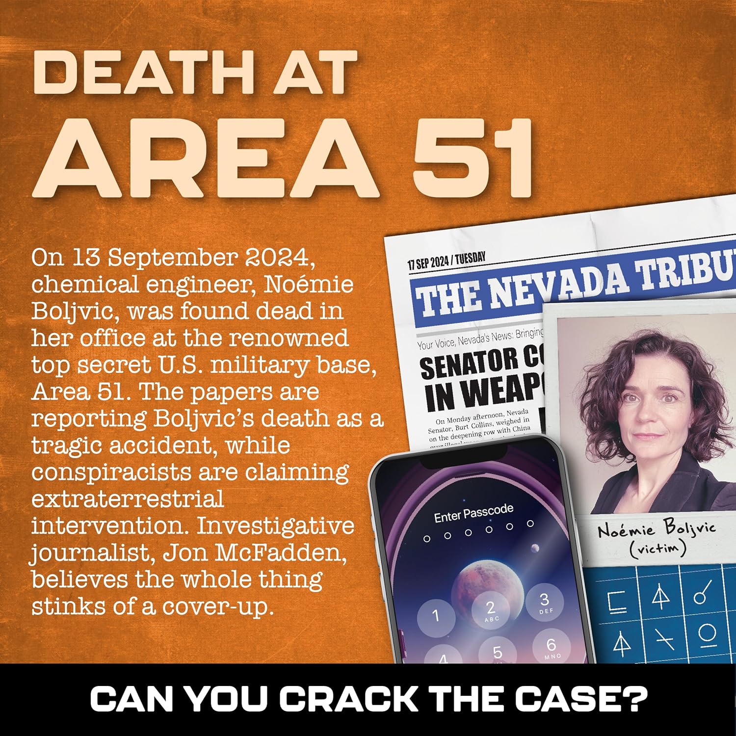 Lucky Egg Murder Mystery Case File Game Murder of an Activist - Detective Game with Realistic Crime Solving Experience (Area 51