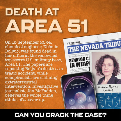 Lucky Egg Murder Mystery Case File Game Murder of an Activist - Detective Game with Realistic Crime Solving Experience (Area 51
