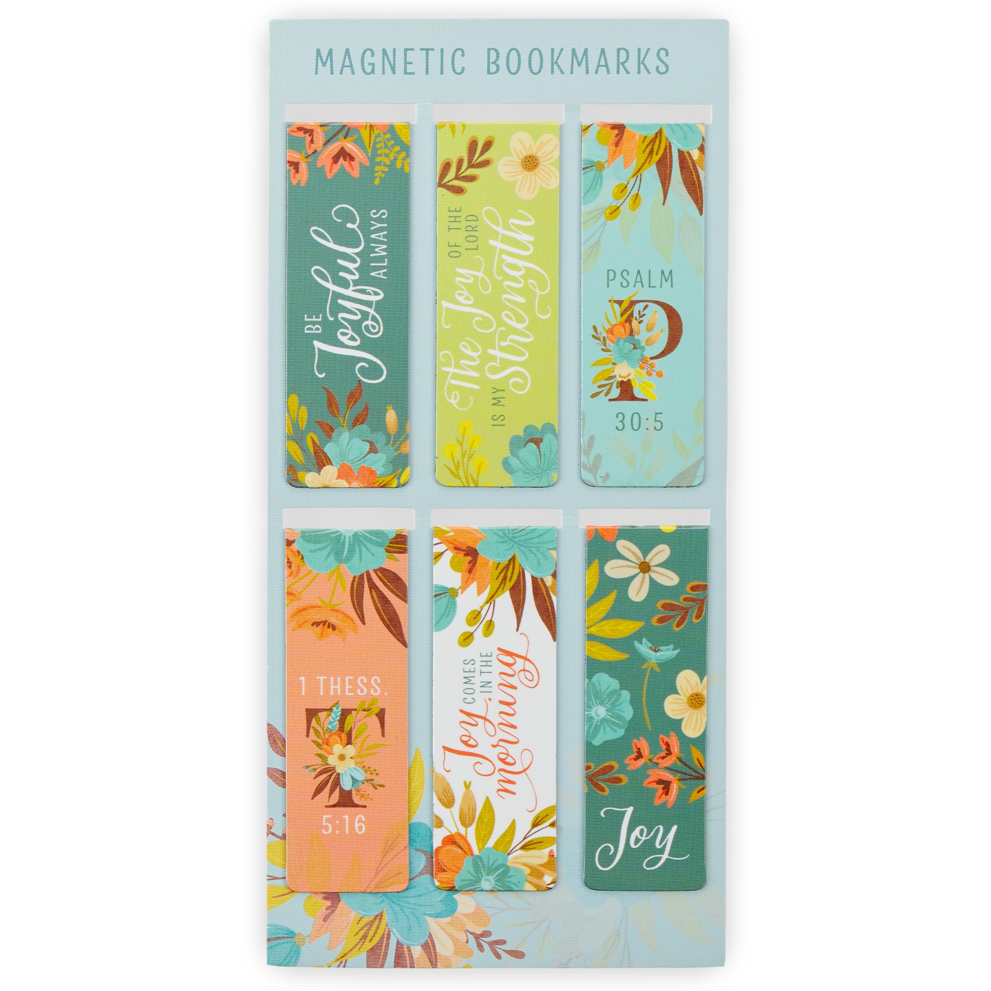 Joyful Faith Floral Magnetic Bookmark Set