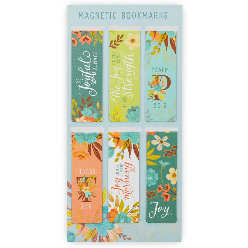Joyful Faith Floral Magnetic Bookmark Set