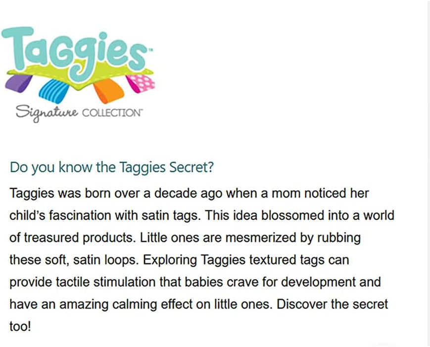 Taggies Stuffed Animal Security Blanket, 33 x 33-Centimetres, Molasses Sloth