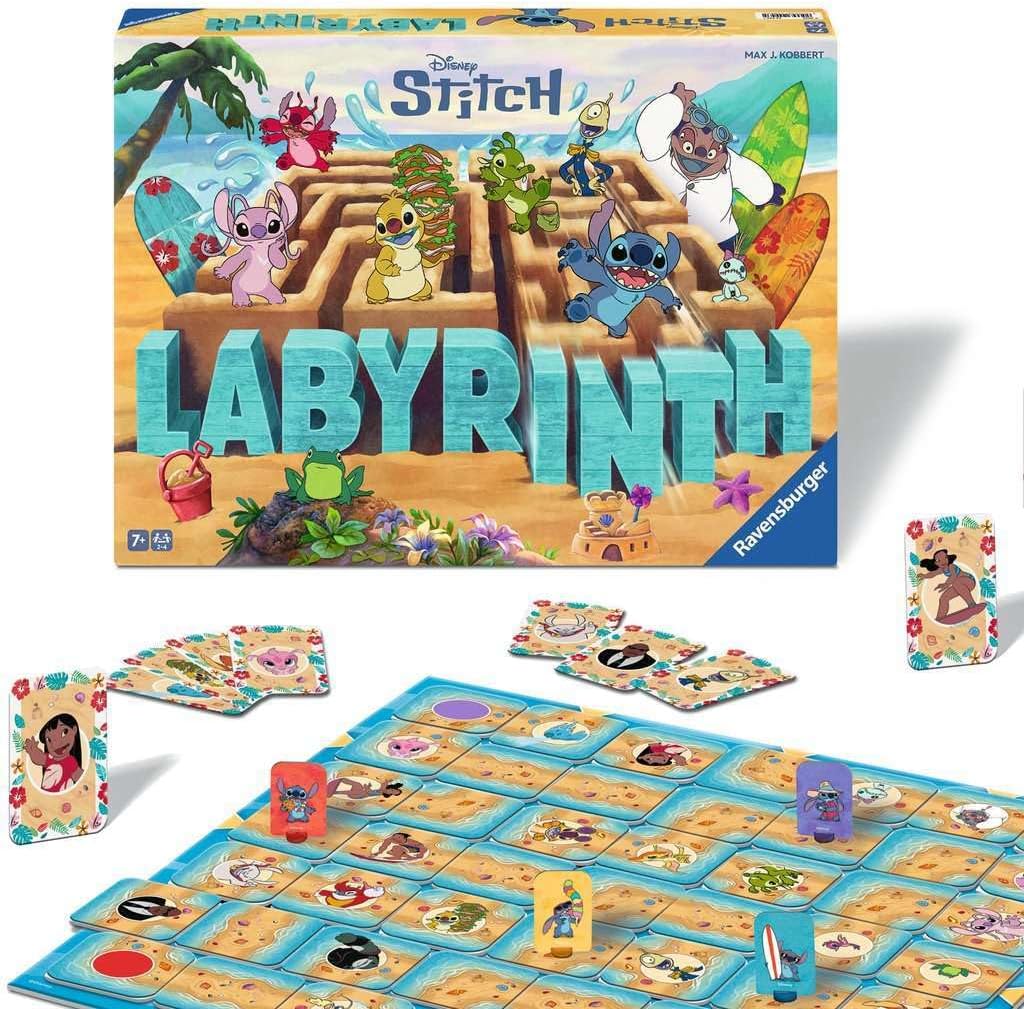 Ravensburger Disney Stitch Labyrinth The Moving Maze Game Family Strategy Board Game for Kids & Adults Age 7 Years Up - 2 to 4 Players