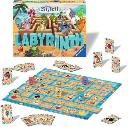 Ravensburger Disney Stitch Labyrinth The Moving Maze Game Family Strategy Board Game for Kids & Adults Age 7 Years Up - 2 to 4 Players