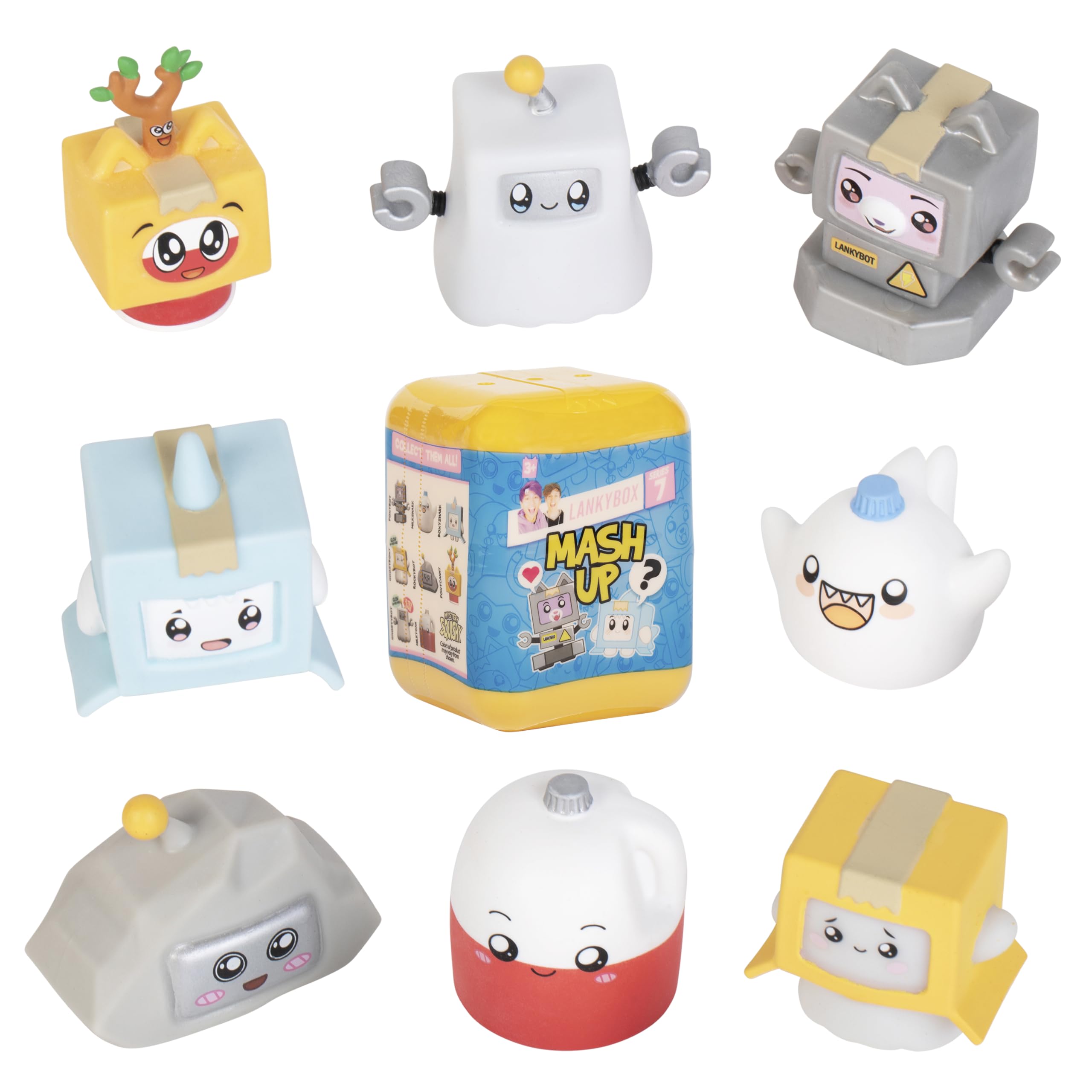 LankyBox Mini Mystery Squishies – Series 7, Collectible Mini Figures, Squishy Figures, Officially Licensed LankyBox Merch