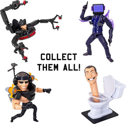Skibidi Toilet Deluxe Dark TV Man Figure Series 2 Collectable Figures, YouTube Animation Sensation, Officially Licensed Merch