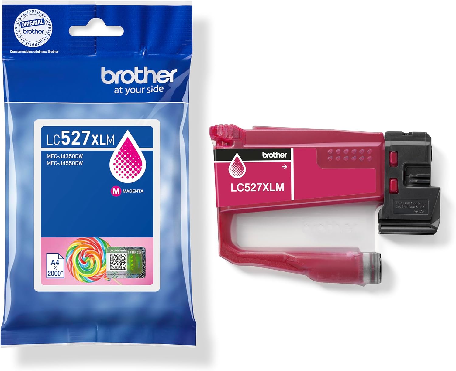 Brother LC527XLM | Cartuccia ink | Colore Magenta | da 2000 pagine | per stampanti per stampanti MFCJ4350DW / MFCJ4550DW