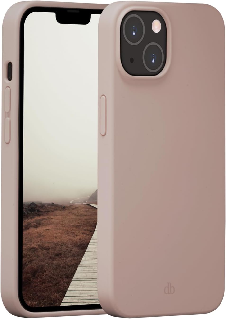 dbramante1928 Costa Rica – Custodia morbida in silicone antiurto con materiali plastici riciclati e riciclabili certificati GRS - per iPhone 14 - Rosa