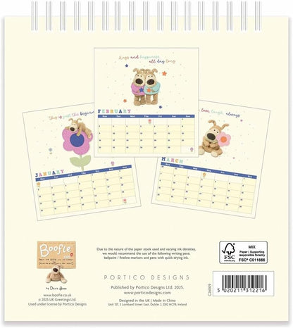 2026 Boofle Desk Calendar Month to View Layout by Portico Designs Ltd