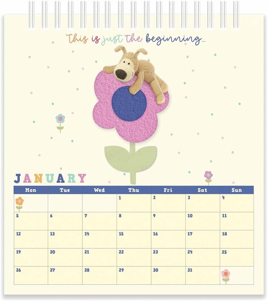 2026 Boofle Desk Calendar Month to View Layout by Portico Designs Ltd