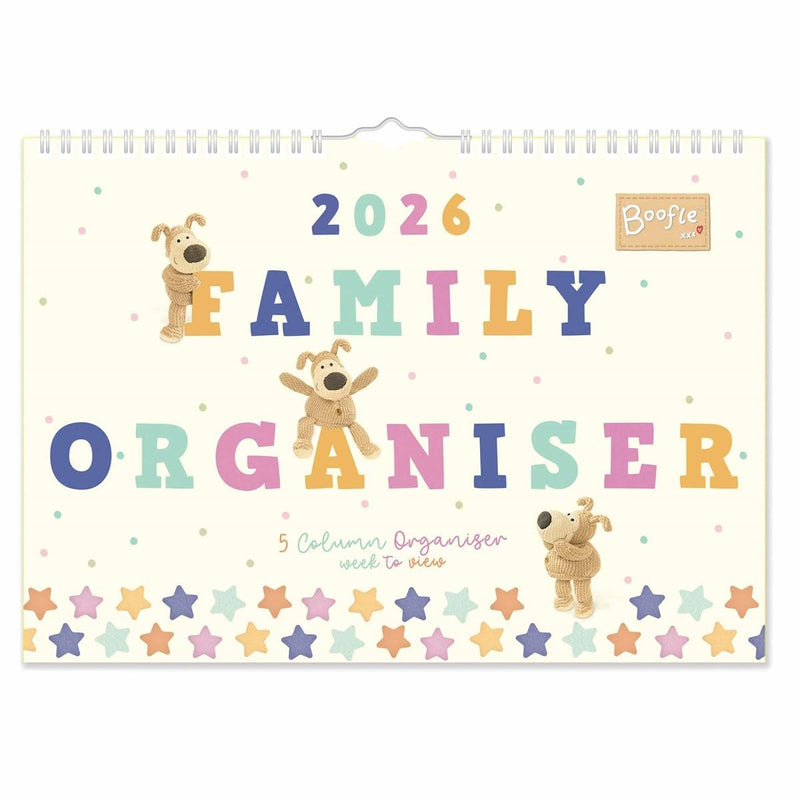 2026 Boofle A4 Family Planner Organiser Wall Calendar by Portico Designs Ltd
