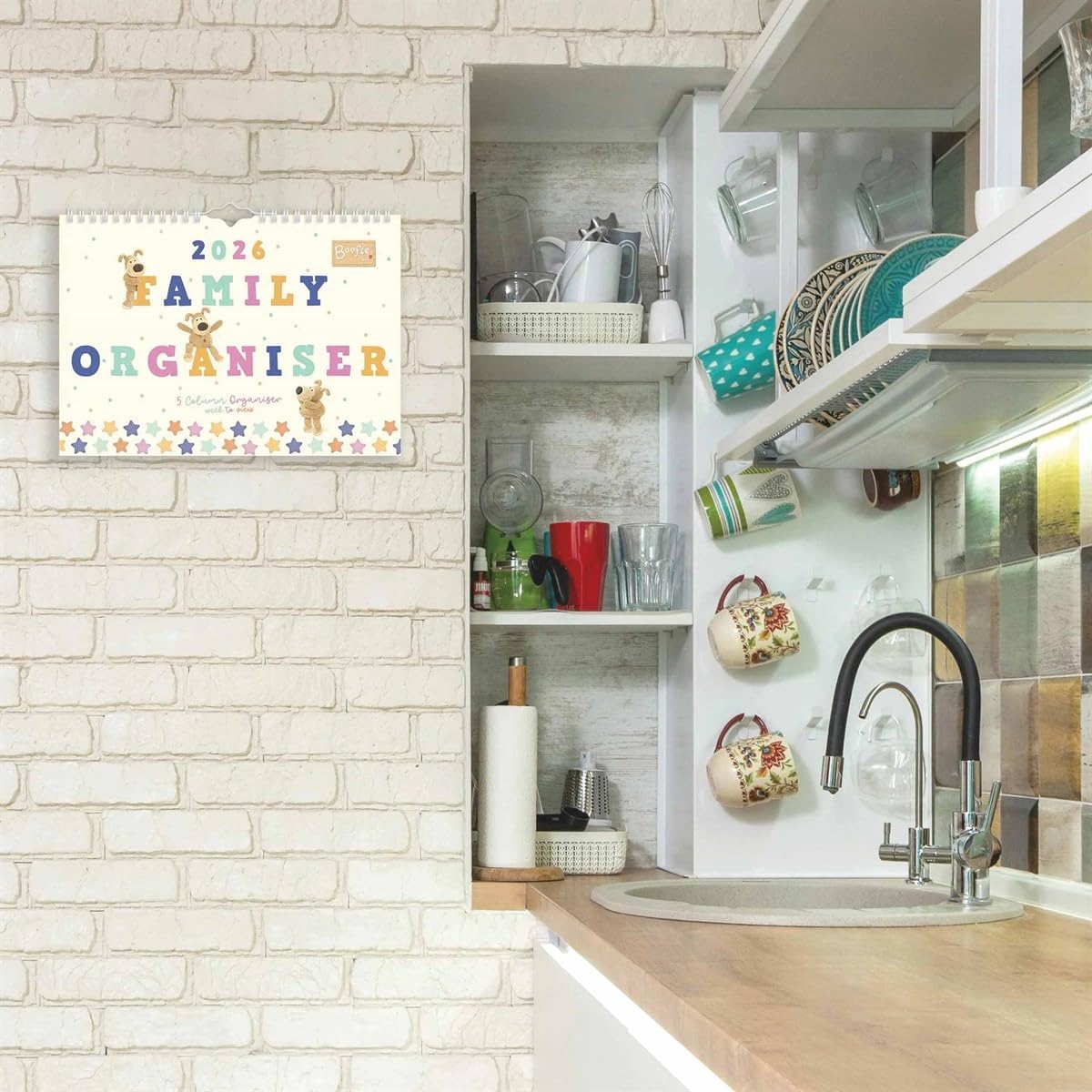 2026 Boofle A4 Family Planner Organiser Wall Calendar by Portico Designs Ltd