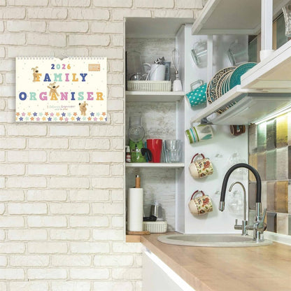 2026 Boofle A4 Family Planner Organiser Wall Calendar by Portico Designs Ltd