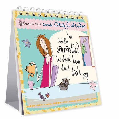 2026 Born to Shop Desk Calendar