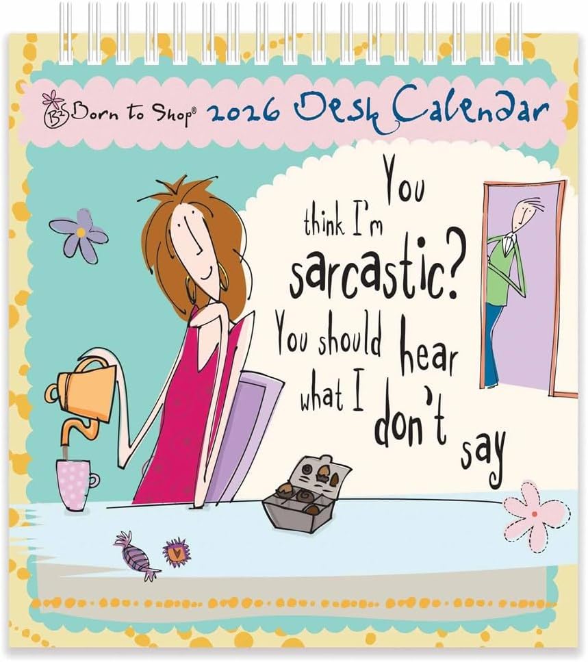 2026 Born to Shop Desk Calendar