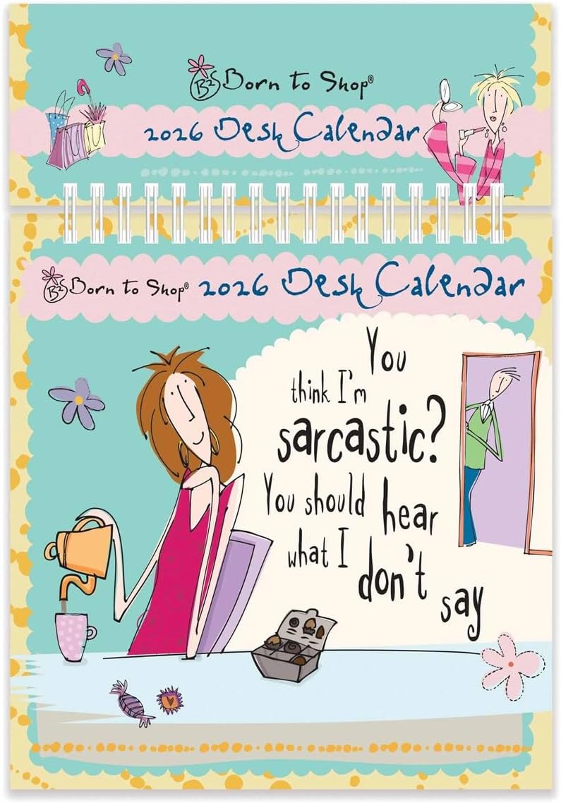 2026 Born to Shop Desk Calendar