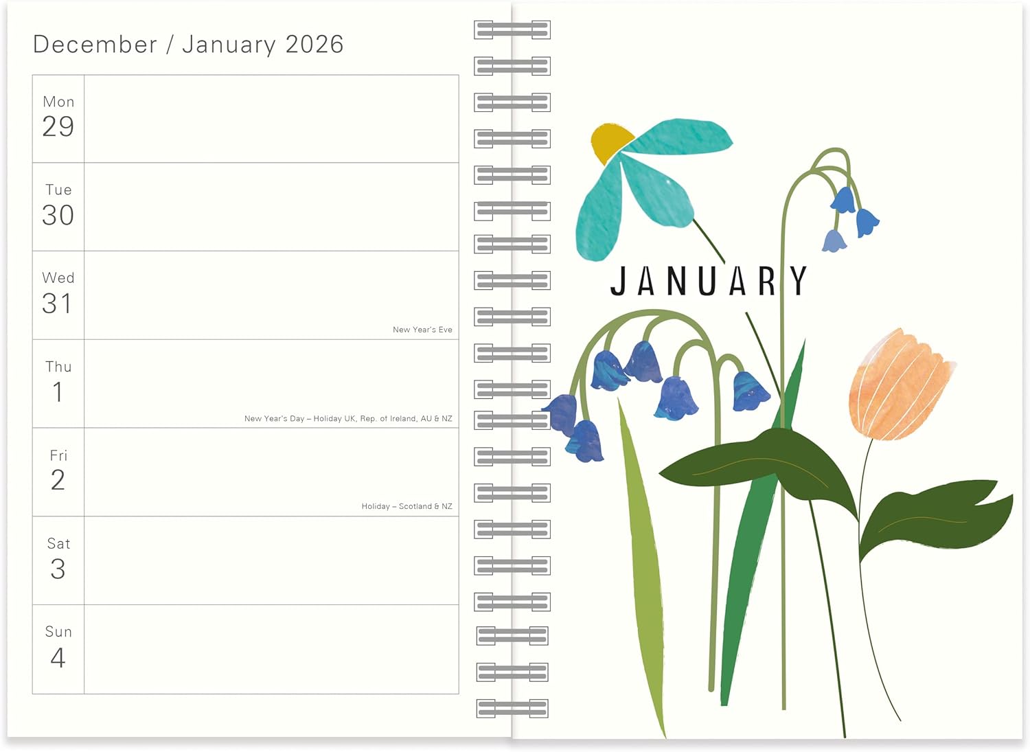 2026 Caroline Gardner Posie A5 Wiro Diary