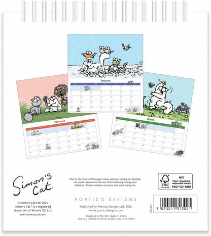 2026 Simon's Cat Desk Calendar Month to View Layout by Portico Designs Ltd