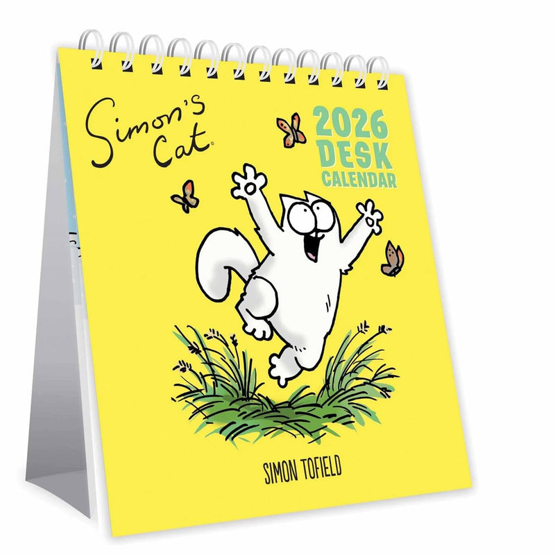 2026 Simon's Cat Desk Calendar Month to View Layout by Portico Designs Ltd
