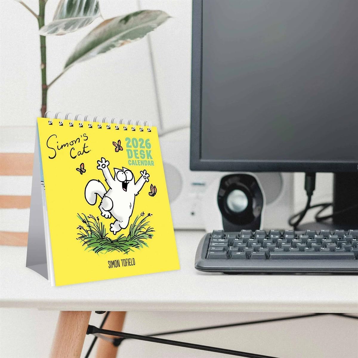 2026 Simon's Cat Desk Calendar Month to View Layout by Portico Designs Ltd