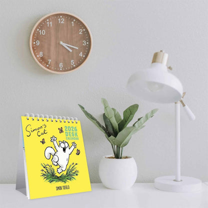 2026 Simon's Cat Desk Calendar Month to View Layout by Portico Designs Ltd