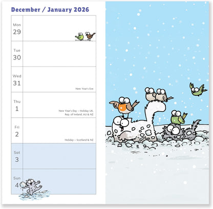 2026 Simon's Cat Slim Diary Week to View by Portico Designs Ltd