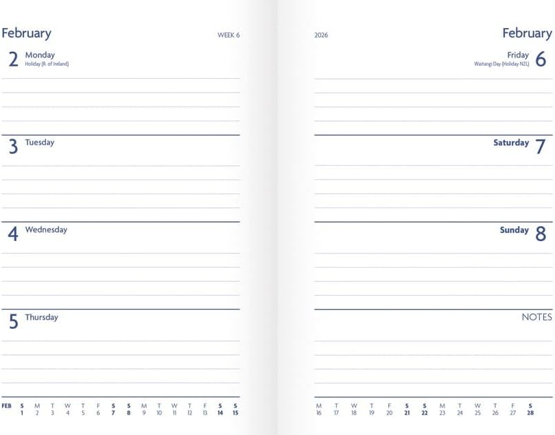 Carousel Worldwide, Delicate Watercolour Flowers 2026 Diary Planner