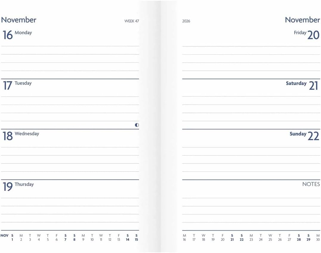 Contemporary Flowers A6 Diary 2026