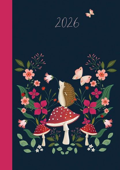 Carousel Worldwide, Hedgehog and Toadstools 2026 A6 Diary Planner