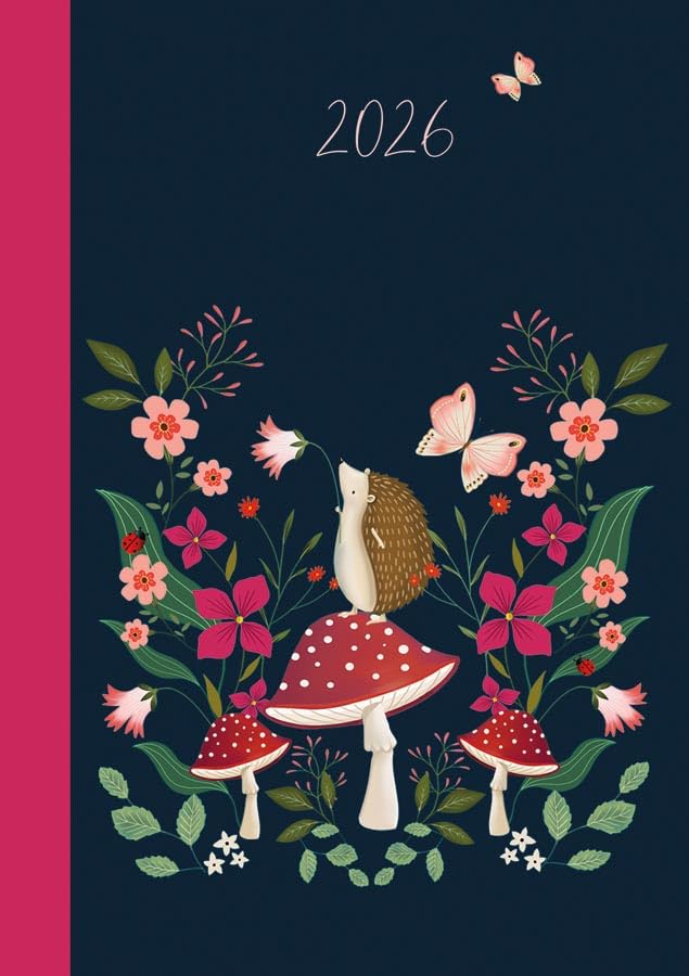 Carousel Worldwide, Hedgehog and Toadstools 2026 A6 Diary Planner